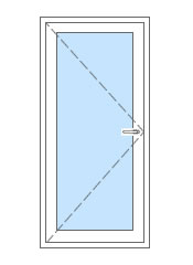 PVC voordeur in moderne villa